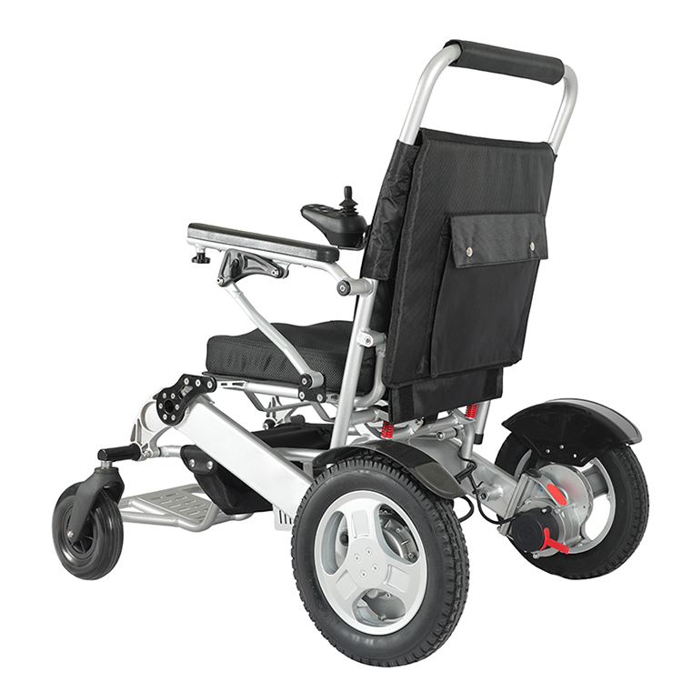Portable Lightweight Motorized Wheelchair Folding Power Chair, 250W Brushless Motor