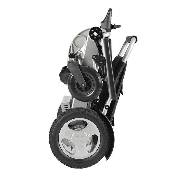 Portable Lightweight Motorized Wheelchair Folding Power Chair, 250W Brushless Motor